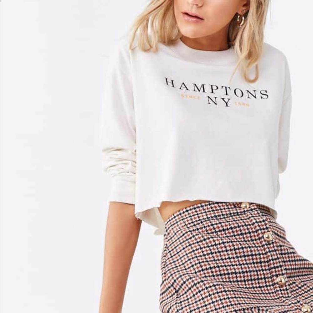 NWT Forever21 Graphic Crop Top